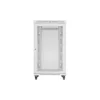 Lanberg 19" szabadon álló rack szekrény 27U/800X1000 perforált ajtó, lapraszerelt, LCD kijelző, szürke