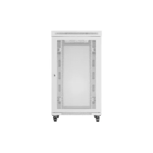 Lanberg 19" szabadon álló rack szekrény 27U/800X1000 perforált ajtó, lapraszerelt, LCD kijelző, szürke