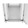 Lanberg 19" szabadon álló rack szekrény 27U/800X1000 perforált ajtó, lapraszerelt, LCD kijelző, szürke