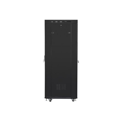 Lanberg 19" szabadon álló rack szekrény 37U/800X1000 üvegajtó, lapraszerelt, LCD kijelző, fekete V2
