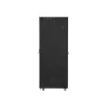 Lanberg 19" szabadon álló rack szekrény 47U/800X1000 perforált ajtó, lapraszerelt, LCD kijelző, fekete V2