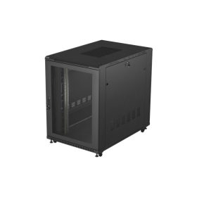   Lanberg 19" szabadon álló rack szekrény 22U/800X1200 perforált ajtó, lapraszerelt, fekete