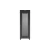 Lanberg 19" szabadon álló rack szekrény 47U/800X1200 perforált ajtó, lapraszerelt, LCD kijelző, fekete V2