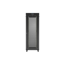   Lanberg 19" szabadon álló rack szekrény 47U/800X1200 perforált ajtó, lapraszerelt, LCD kijelző, fekete V2