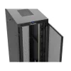 Lanberg 19" szabadon álló rack szekrény 47U/800X1200 perforált ajtó, lapraszerelt, LCD kijelző, fekete V2