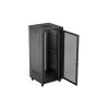 Lanberg 19" szabadon álló rack szekrény 37U/800X800, perforált ajtó, lapraszerelt, LCD kijelző, fekete