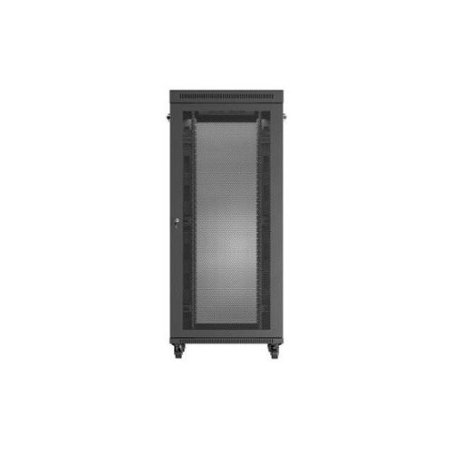 Lanberg 19" szabadon álló rack szekrény 37U/800X800, perforált ajtó, lapraszerelt, LCD kijelző, fekete