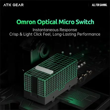 ATK Fierce X 8K optikai USB / vezeték nélküli gaming egér fehér