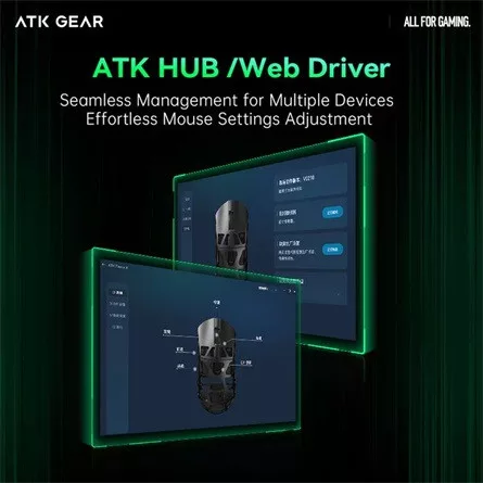 ATK Fierce X 8K optikai USB / vezeték nélküli gaming egér fehér