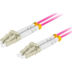   Lanberg Optikai patch MM LC/UPC-LC/UPC duplex 15m LSZH OM4 50/125 3.0mm lila