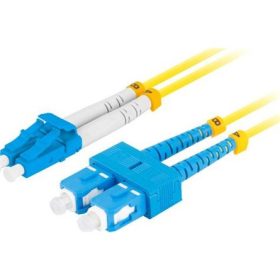   Lanberg Optikai patch SM SC/UPC-LC/UPC duplex 1m LSZH G657A1 3.0mm sárga