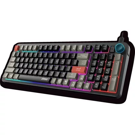 MSI FORGE GK110 USB-C magyar gaming membrán billentyűzet fekete-szürke