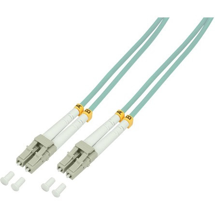 LogiLink LC/UPC duplex -> LC/UPC duplex M/M adatkábel 7.5m türkiz OM3, 50/125µm