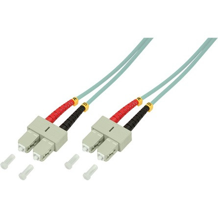 LogiLink SC/UPC duplex -> SC/UPC duplex M/M adatkábel 1m türkiz OM3, 50/125µ