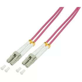   LogiLink LC/UPC duplex -> LC/UPC duplex M/M adatkábel 1m rózsaszín OM4, 50/125µ