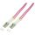 LogiLink LC/UPC duplex -> LC/UPC duplex M/M adatkábel 7.5m rózsaszín OM4, 50/125µ