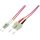 LogiLink LC/UPC duplex -> SC/UPC duplex M/M adatkábel 20m rózsaszín OM4, 50/125µ