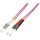 LogiLink LC/UPC duplex -> ST/UPC duplex M/M adatkábel 2m rózsaszín OM4, 50/125µ