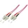 LogiLink SC/UPC duplex -> SC/UPC duplex M/M adatkábel 1m rózsaszín OM4, 50/125µ