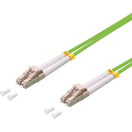 LogiLink LC/UPC duplex -> LC/UPC duplex M/M adatkábel 10m zöld OM5, 50/125µ