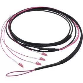   LogiLink Fiber trunk U-DQ(ZN)BH multimode 4db LC/UPC -> 4db LC/UPC M/M adatkábel 20m fekete OM4 50/125µ