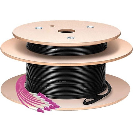 LogiLink Fiber trunk U-DQ(ZN)BH 8db LC/UPC -> 8db LC/UPC M/M adatkábel 140m fekete OM4 50/125µ