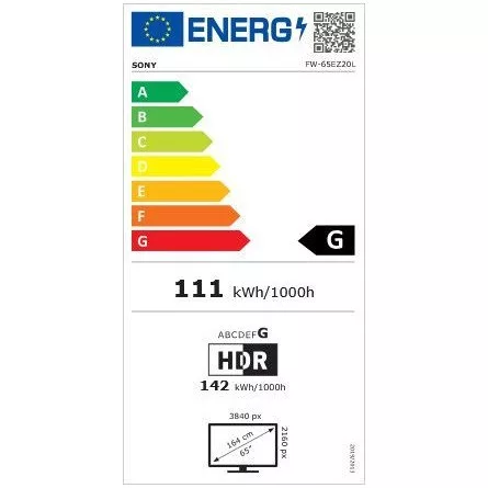 SONY Bravia 16/7 FW-65EZ20L 65" professzionális LCD kijelző, Android TV, 3840x2160, 16:9, 350 cd/m2, 3xHDMI/2xUSB/WIFI