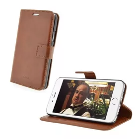   Blautel iPhone 6S Plus 5.5 4-OK tok álló, bőr hatású FLIP, kártyazseb, BARNA
