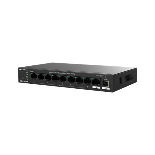 IP-COM Switch Menedzselhető PoE - G2210P-8-102W (9x1Gbps; 8 af/at PoE+ port; 110W; 1x 1Gbps SFP)