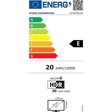 iiyama G-Master G2766HSU-B1 27" ívelt VA LED gaming monitor fekete 165Hz FreeSync