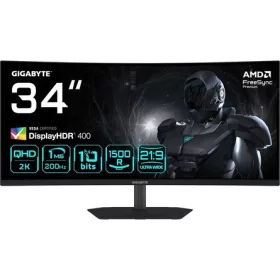   GIGABYTE Ívelt VA LED Monitor 34" G34WQC2 3440x1440, 2xHDMI/2xDisplayport