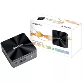   GIGABYTE BRIX HDD, Intel Core i3-10110, UHD Graphics 620, 2xDDR4 SODIMM 2666Mhz (Max. 64GB), 1xM.2 slot, 1x2.5" slot, 2xHDMI, 5xUSB3.2, 1xUSB Type-C, 1xRS232, Intel 1GbE, Intel 3168 WiFi+BT, V...