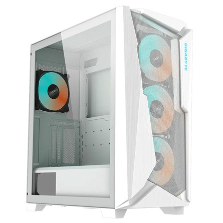 Gigabyte C301 Glass táp nélküli ablakos Mid Tower számítógépház fehér