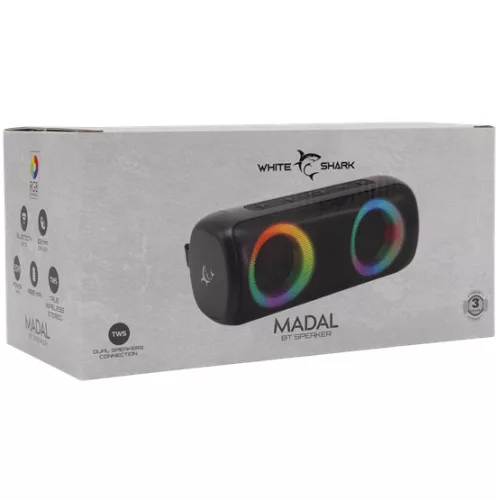 White Shark SPK White Shark GBT-876 MADAL bluetooth v5.1 hangszóró 2x10W - fekete