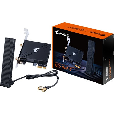 Gigabyte Aorus WIFI7 BE5800 5,8Gb/s PCIe x1 Tri-Band Wi-Fi Bluetooth hálózati adapter