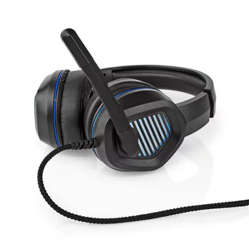 Nedis GHST410BK USB gamer headset, 7.1 térhatás, LED világítás, 2,1m kábel