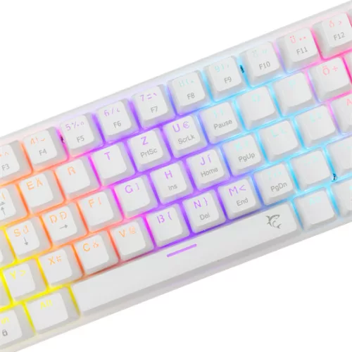 White Shark BILL White Shark GK-002223V2-W/BL-HU WAKIZASHI-2 vezetékes mechanikus gamer billentyűzet - fehér - HU