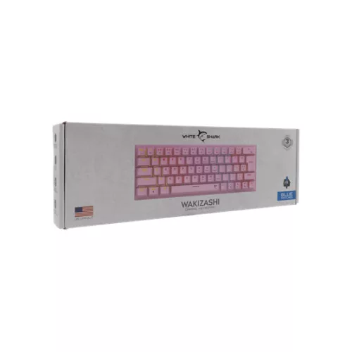 White Shark BILL White Shark GK-002421-P/BL-US WAKIZASHI vezetékes mechanikus gamer billentyűzet - rózsaszín - US