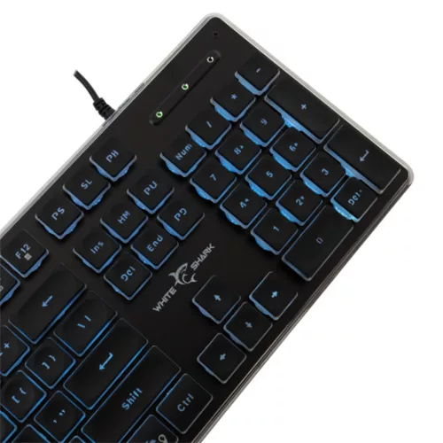 White Shark BILL White Shark GK-003141B-US TACHI vezetékes membrán gamer billentyűzet - fekete - US