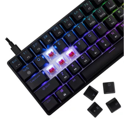 White Shark BILL White Shark GK-004111B/R-US SHINOBI-2 vezetékes mechanikus gamer billentyűzet - fekete - US