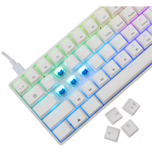 White Shark BILL White Shark GK-004223W/BL-HU SHINOBI-2 vezetékes mechanikus gamer billentyűzet - fehér - HU /kék/
