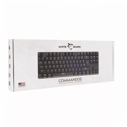 White Shark Commandos USB magyar gaming Red mechanikus billentyűzet fekete