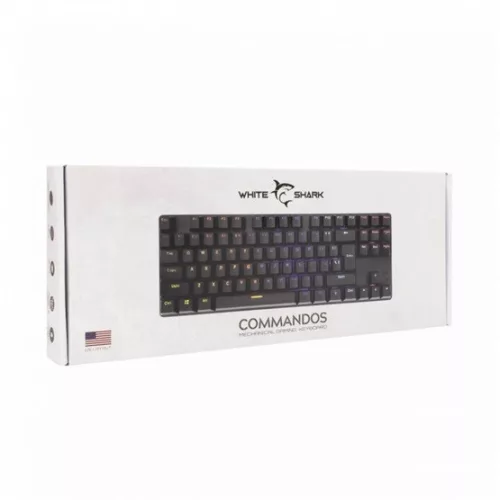 White Shark Commandos USB magyar gaming Red mechanikus billentyűzet fekete