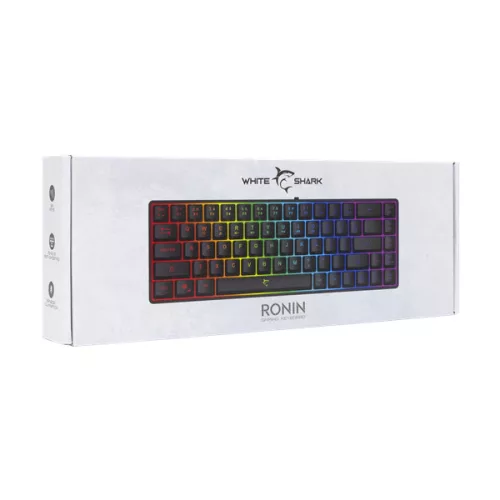 WHITESHARK WHITE SHARK GK-2201B-US RONIN-B fekete membrán gamer billentyűzet (US)