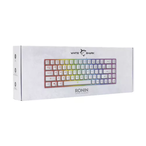 WHITESHARK WHITE SHARK GK-2201W-US RONIN-W fehér membrán gamer billentyűzet (US)