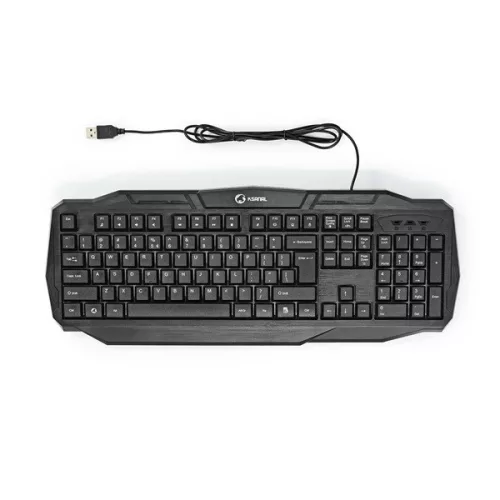 Nedis GKBD100BKUS gamer billentyűzet, USB 2.0 | Membránbillentyűk | LED | Amerikai nemzetközi