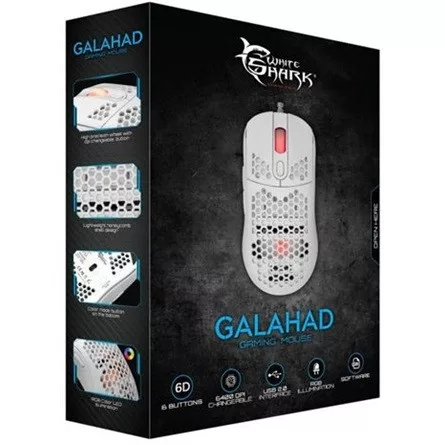 White Shark Mouse White Shark GM-5007W Galahad gamer egér - fehér