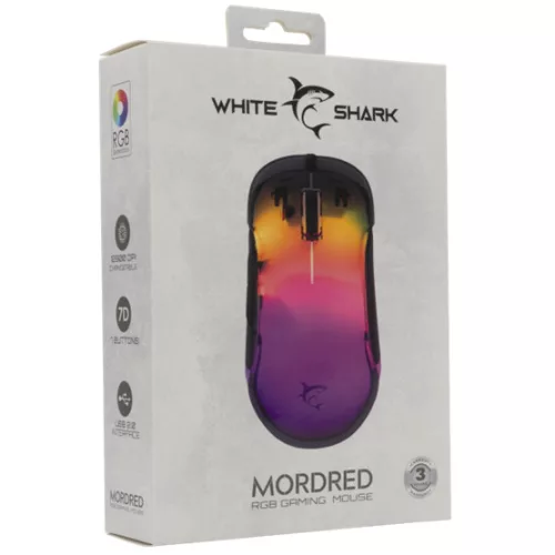 White Shark MOU White Shark GM-5017B MORDRED Vezetékes gamer egér - Fekete
