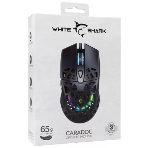 White Shark MOU White Shark GM-5018B CARADOC-B vezeték nélküli gamer egér - fekete