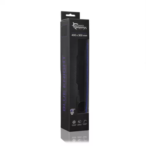 WHITESHARK WHITE SHARK BLACK KNIGHT fekete gamer egérpad (400x300x3 mm)